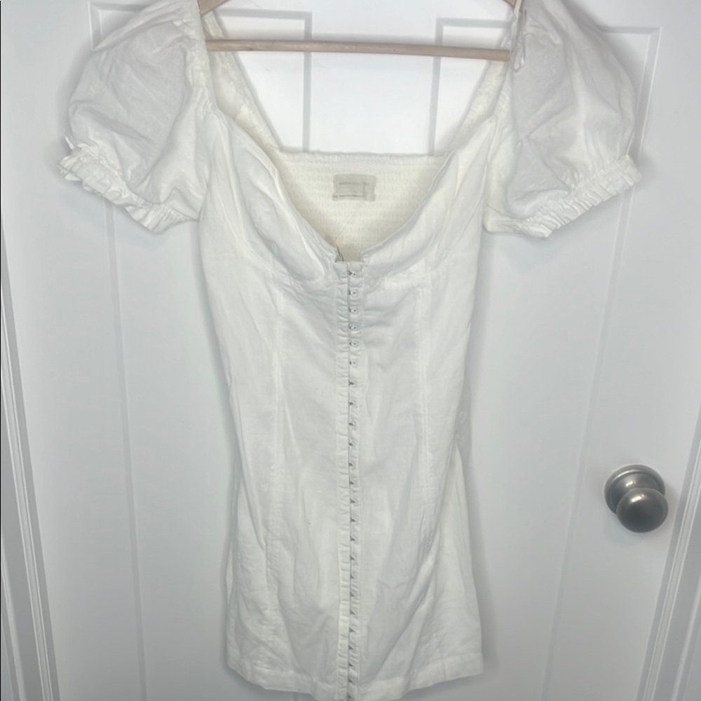 White Urban Outfitters Puff Sleeve dress NWT size medium
